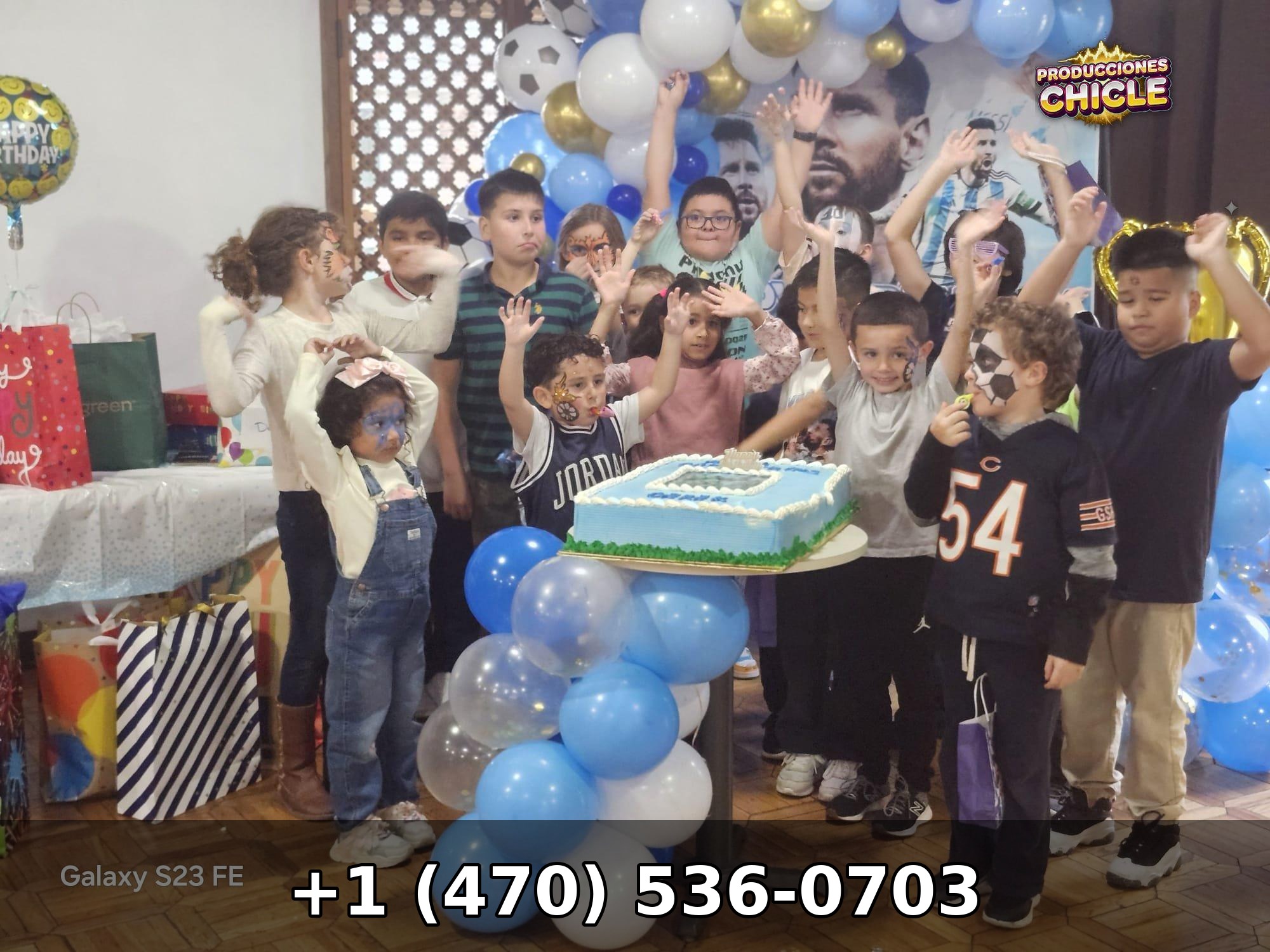 Celebración de cumpleaños con Producciones Chicle
